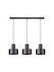 Sigma Rif Pendant Light Three-Light Rail for Socket E27 Black