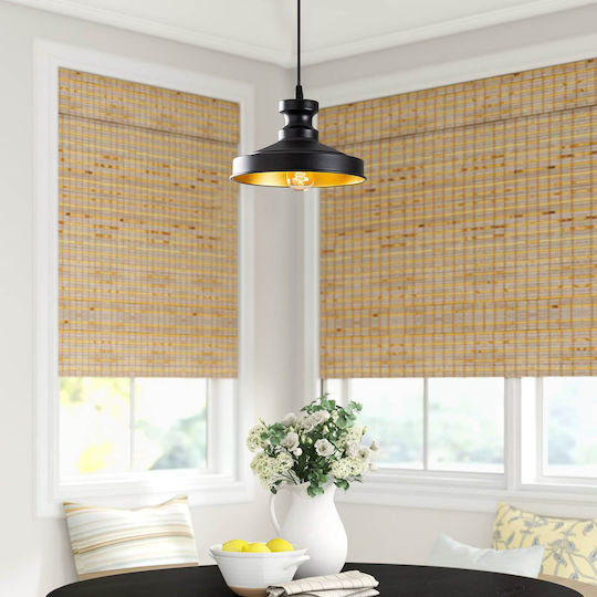 Asir Group Berceste Hängelampe Schwarz mit Fassung E27 22x22x109cm.