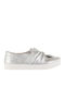 Kids Leather Ballerinas Silver