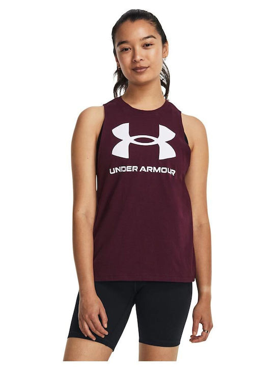 Under Armour Bluza Sport de Damă Fără mâneci Burgundy