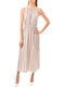 Summer Midi Dress White/Brown