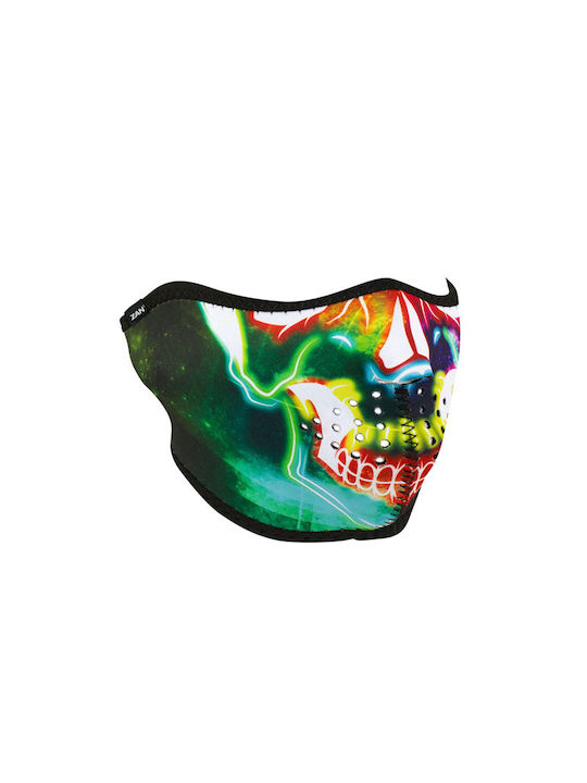 Zan Headgear Half Face Motorcycle Rider Neoprene Multicolored
