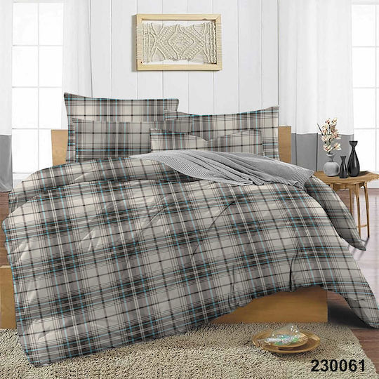 Marwa Set Cearșafuri Flanel 220x260cm. Multicolor 4buc