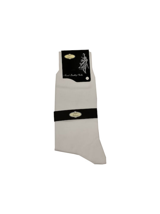 Style & Elegance Men's Socks White