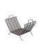 Viometal Metallic Basket Wood Storage 44x36x66cm Bronze