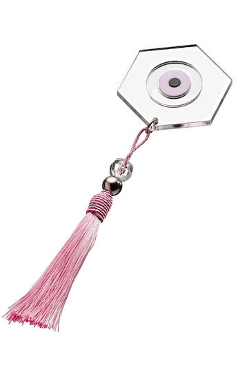 Georgiou Hängend Glücksbringer Brenner Rosa aus Plexiglas 20cm 1Stück