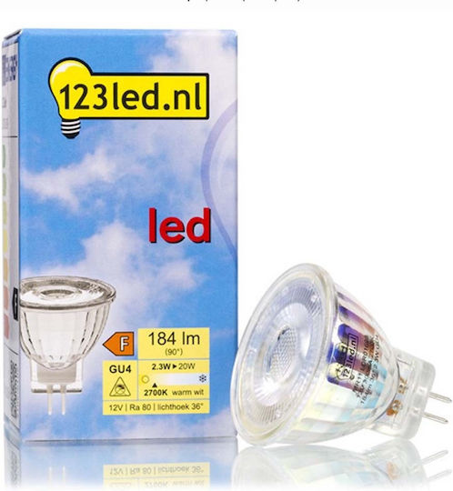 123led Λαμπτήρας Λάμπα LED 2.3W για Ντουί GU4 Θερμό Λευκό 184lm