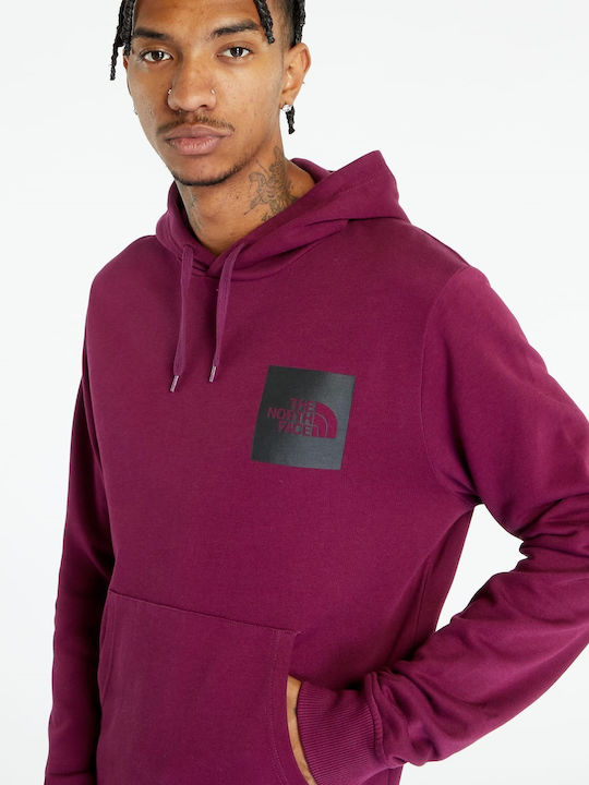 The North Face Fine Φούτερ με Κουκούλα Μπορντό