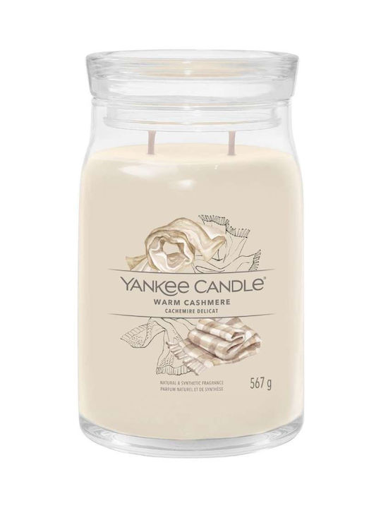 Yankee Candle Αρωματικό Κερί Large Warm Cashmere Signature σε Βάζο 567gr