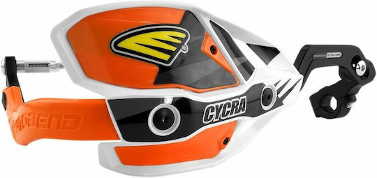 Cycra Motorcycle Protective Hand Guards in Orange Colour