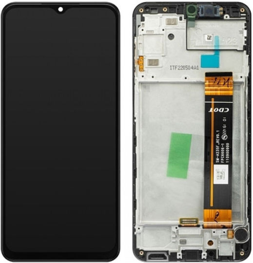 Samsung Screen with Touch Mechanism and Frame for Galaxy A23 (Black)