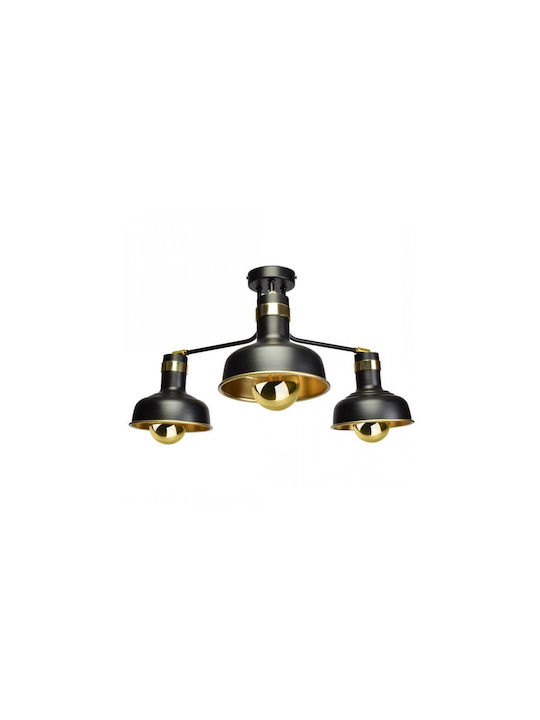 Milagro Ceiling Mount Light with Socket E27 in Black color