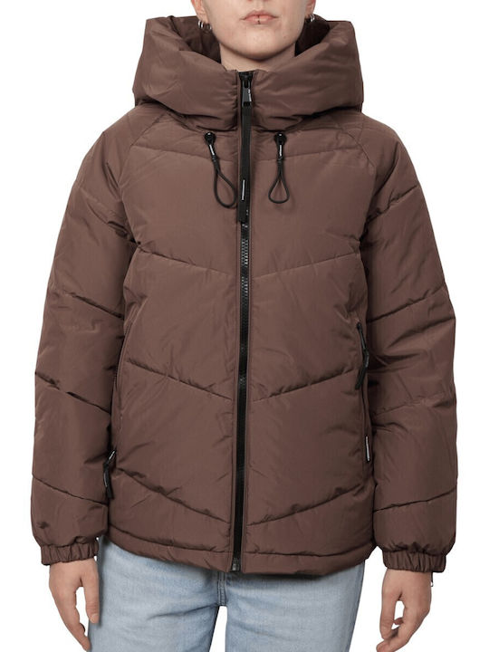 Khujo Μπουφάν Puffer Καφέ σκούρο