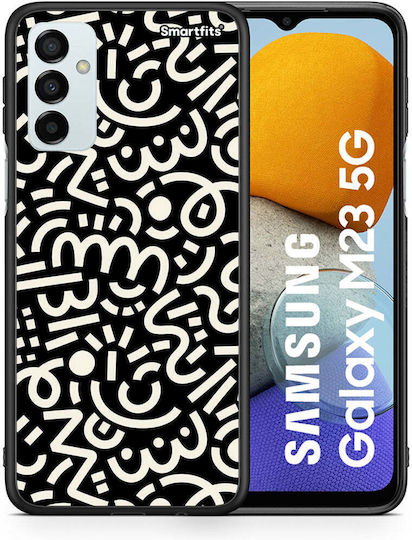 Smartfits Doodle Art Umschlag Rückseite (Galaxie M23)