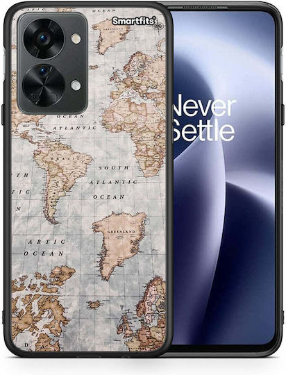Smartfits World Map Задна корица (OnePlus Nord 2T)