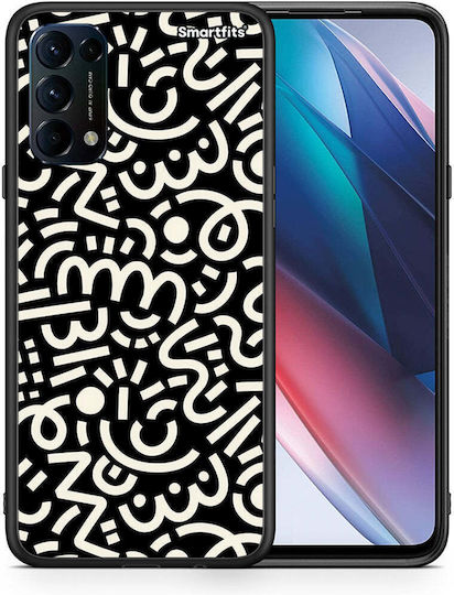 Smartfits Doodle Art Umschlag Rückseite (Oppo Find X3 Lite) 8567787192659_47211711922515
