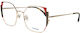 Woodys Barcelona Peretti Women's Butterfly Prescription Eyeglass Frame Gold PERETTI-02-53