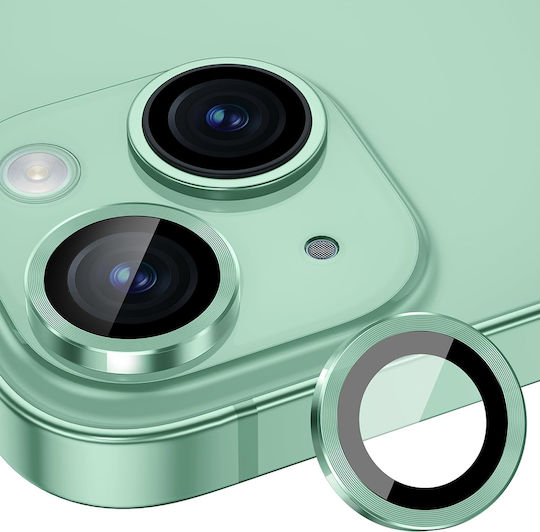 Lito S+ Протектор за камера Закалено стъкло Green за iPhone 15 / 15 Plus