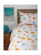 Sunshine Cotton Feelings 40 Παιδική Παπλωματοθήκη Μονή Βαμβακερή Κίτρινη 170x250εκ.