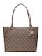 Guess Logo Noelle Women's Bag Shoulder Brown