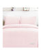 Down Town Home Diamond Σετ Κουβερλί Μονό Βαμβακερό Pink 170x240cm 2τμχ