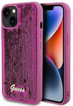Guess Script Logo Back Cover Silicone Purple (iPhone 13)