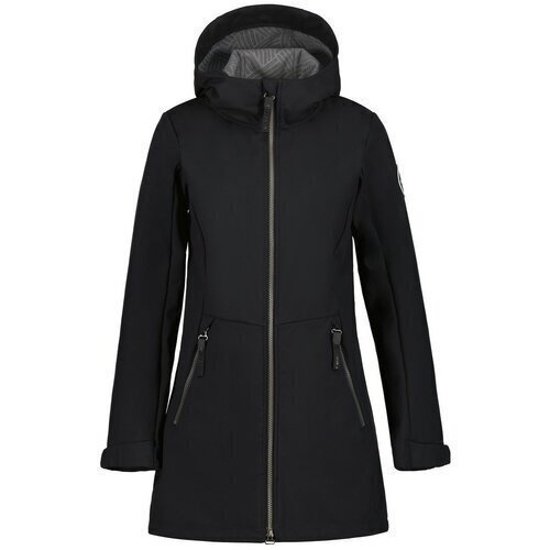 Icepeak Women\'s Short Parka Jacket 54847676-990 for Winter BLACK