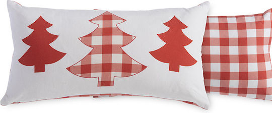Nef-Nef Homeware Santa Please Χριστουγεννιάτικο Διακοσμητικό Μαξιλάρι Μακρόστενο Λευκό 33x55εκ.