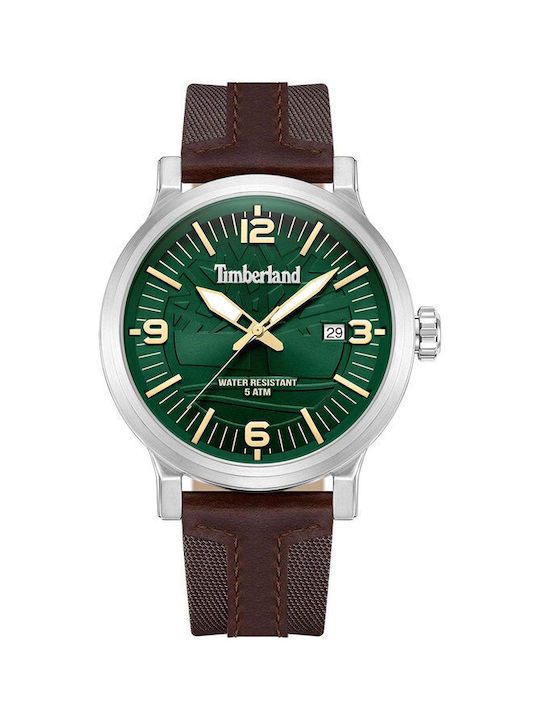 Timberland Watch Battery with Brown Leather Strap