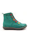 Leather Women's Chelsea Boots Turquoise