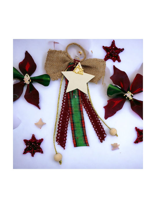 Handmade Lucky Charm Star made of Wood 1pcs