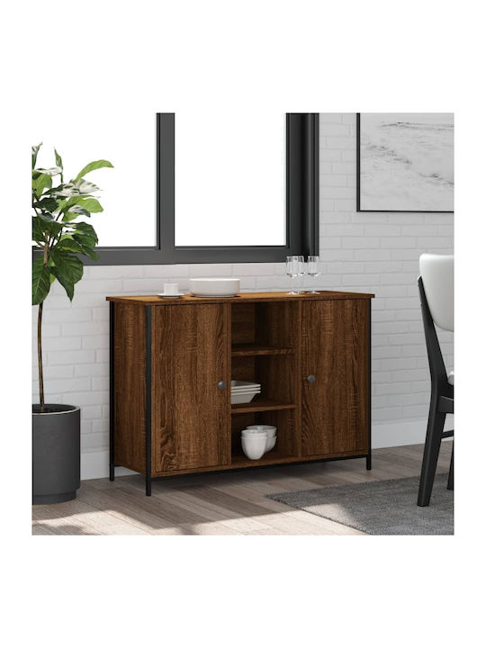 Sideboard Wooden Καφέ Δρυς 100x35x70cm