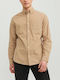 Long-sleeved Corduroy Shirt Crockery