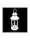 Metallic Lantern White 23x11cm