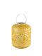 Bizzotto Metallic Lantern Yellow 30x40cm