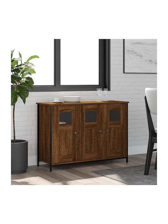 Sideboard Wooden Καφέ Δρυς 100x35x70cm