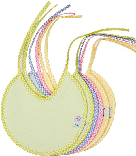 Bunny Bebe Σαλιάρα Υφασμάτινη με Κορδόνι Πολύχρωμη 6τμχ