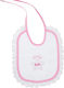 Bunny Bebe Lätzchen Stoff mit Spitzenband Red