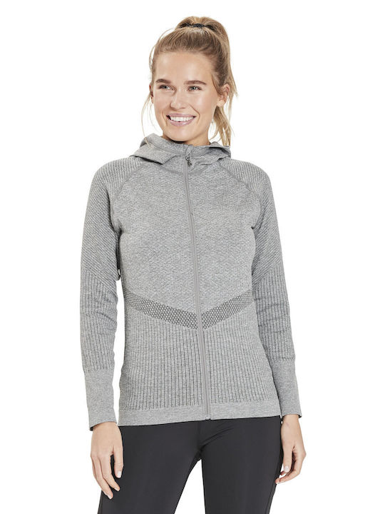 Athlecia Women's Hooded Cardigan Mid Grey