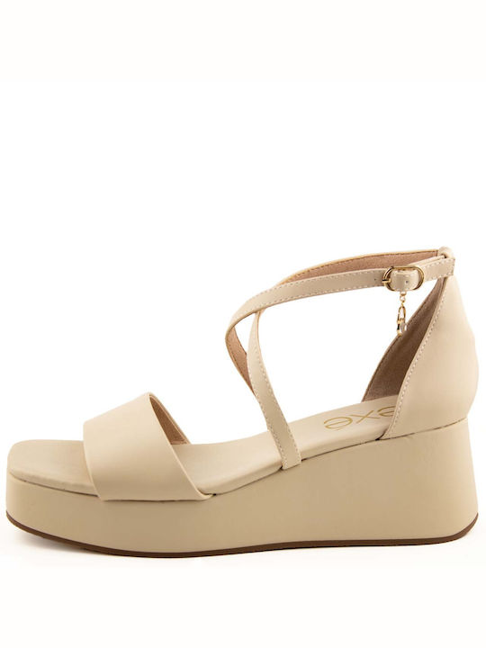 Exe Women's Platform Shoes Beige