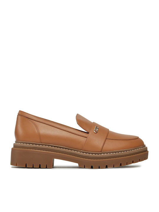 Parker Lug Leather Women's Moccasins in Green Color