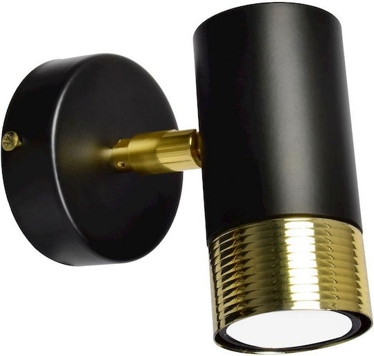 Eko Light Einzel Spot mit Fassung GU10 in Schwarz Farbe