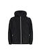 CMP Waterproof Kids Casual Jacket with Hood Black