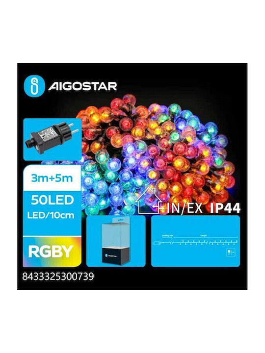 50 Lights LED 8m. Multicolor in String 1pcs