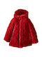 Kinder Steppjacke mit Futter & Kapuze Red