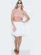 Γυναικεία Καλοκαιρινή Μπλούζα Βαμβακερή Strapless Μπεζ