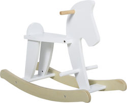 HomCom Wooden Rocking Toy Horse for 36+ months White