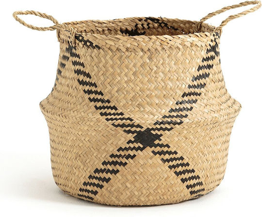 La Redoute Interieurs Dekorativer Korb Korbweide mit Griffen Beige 40x40cm