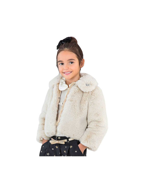 Abel & Lula Kids Fur Coat Short BEZ