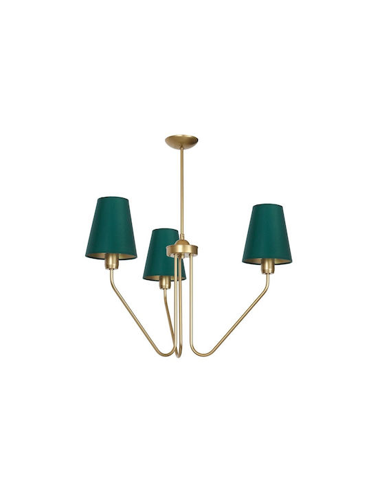 Milagro Chandelier 3xE27 Green